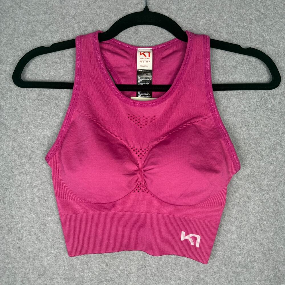 Kari Traa Sports Bra Size XS / S Fuschia Seamless Racerback Medium Support NWT